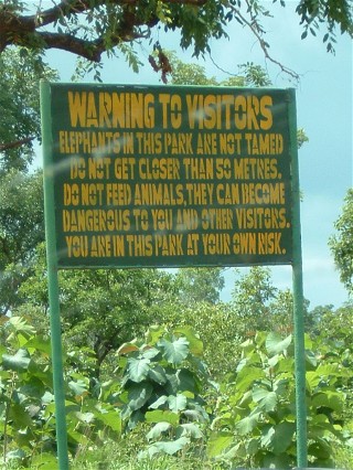 Elephant Warning Sign